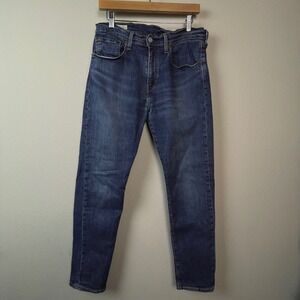 Levi's Premium 502 Slim Taper‎ Big E Mens 32x32 Blue  Jeans Selvedge Denim